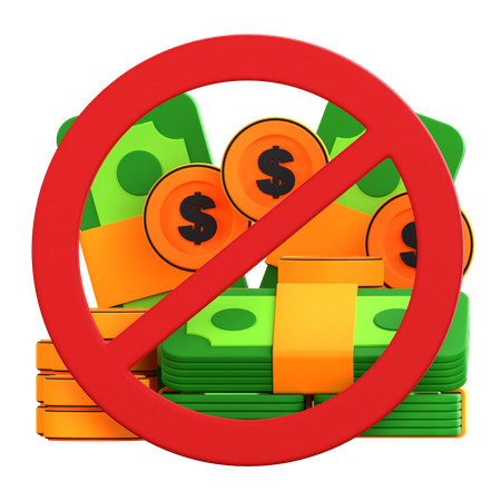 Interdire l'argent  3D Icon