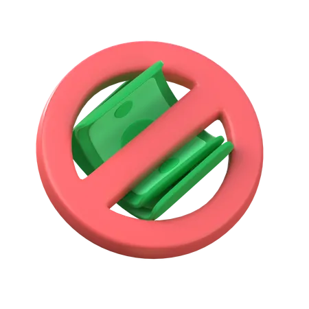 Ban Cash  3D Icon