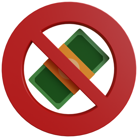 Ban Cash  3D Icon