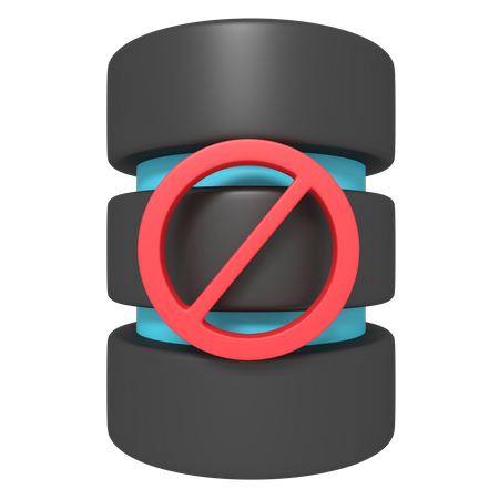 Ban Database  3D Icon