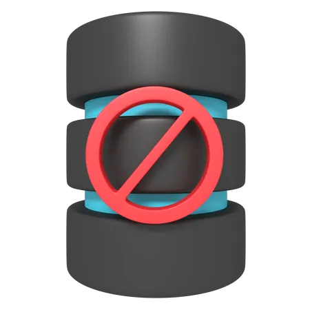 Ban Database  3D Icon