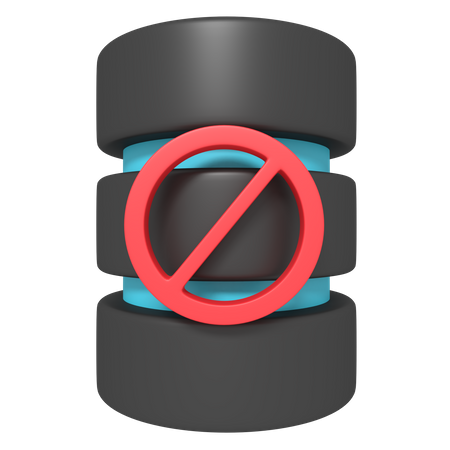 Ban Database  3D Icon