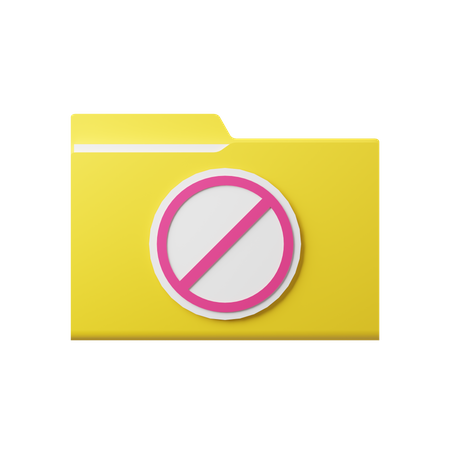 Ban Folder  3D Icon