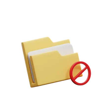 Ban Folder  3D Icon