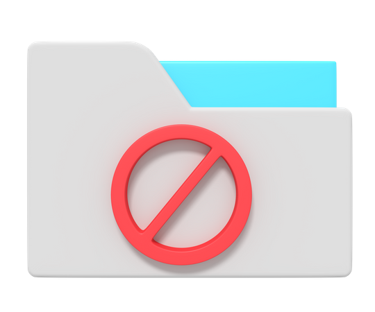 Ban Folder  3D Icon