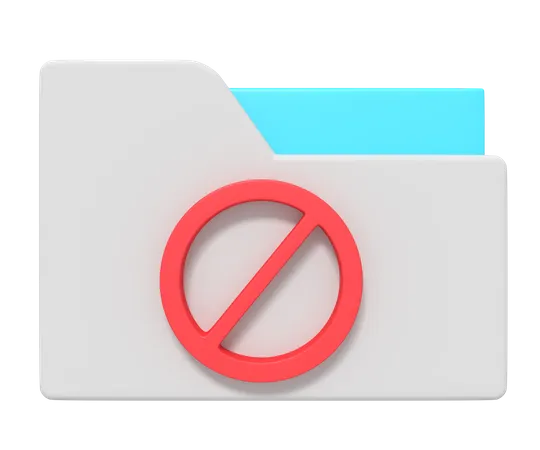 Ban Folder  3D Icon