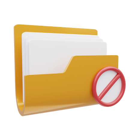 Ban Folder  3D Icon