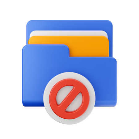 Ban Folder  3D Icon