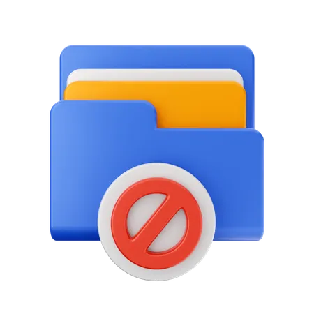 Ban Folder  3D Icon