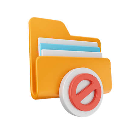 Ban Folder  3D Icon