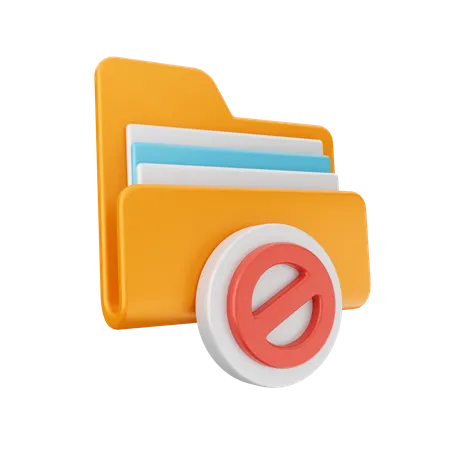 Ban Folder  3D Icon