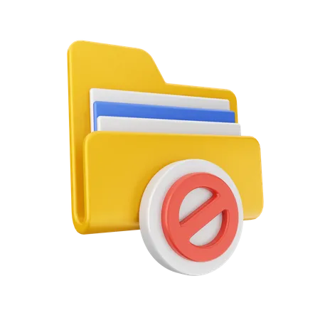 Ban Folder  3D Icon