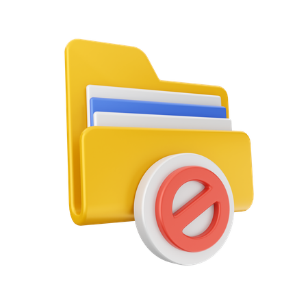 Ban Folder  3D Icon