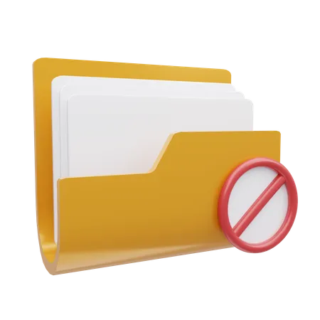 Ban Folder  3D Icon