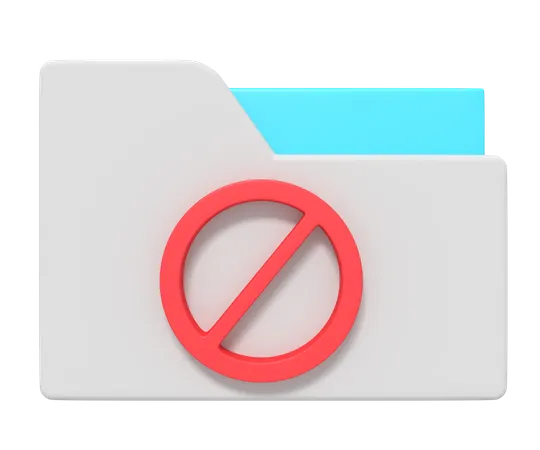 Dossier d'interdiction  3D Icon