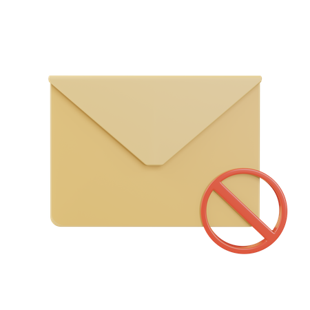 Ban Mail  3D Icon