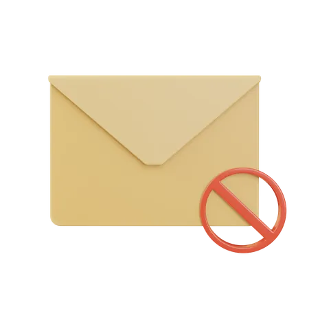 Ban Mail  3D Icon
