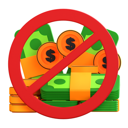 Ban Money  3D Icon