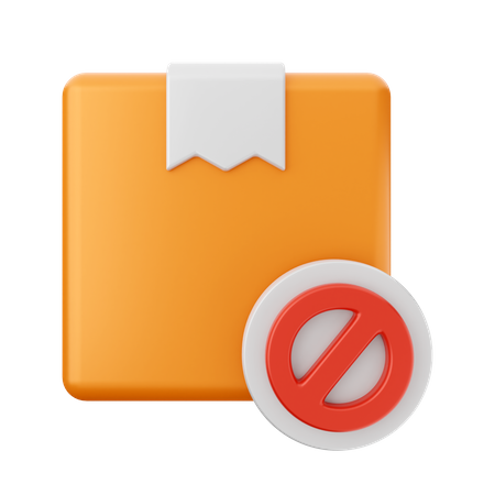 Ban Package  3D Icon