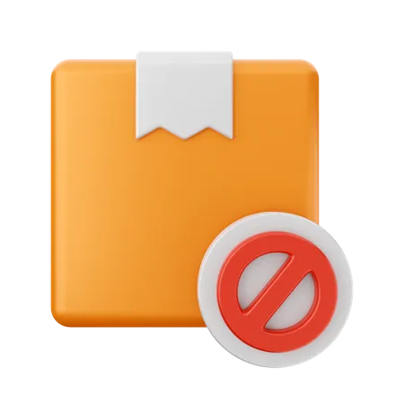 Ban Package  3D Icon