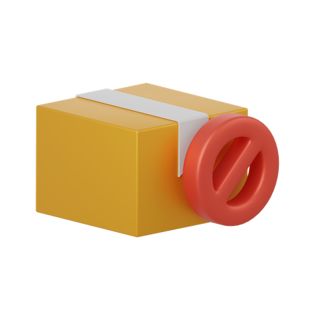 Ban Package  3D Icon