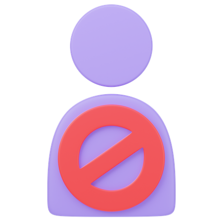 Prohibir usuario  3D Icon