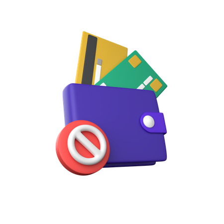 Ban Wallet  3D Icon