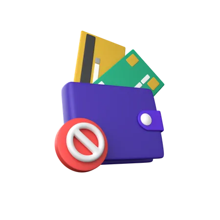 Ban Wallet  3D Icon