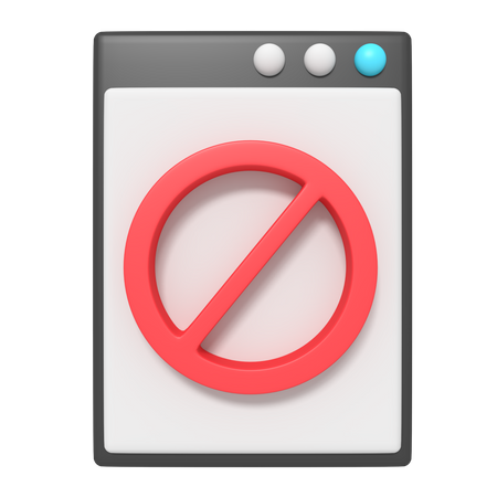 Ban Website  3D Icon