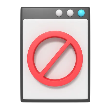 Ban Website  3D Icon