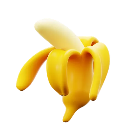 Banana Healthy Sweet Organic Fruit Food 3 D Icon Illustration Render Design 3D Icon