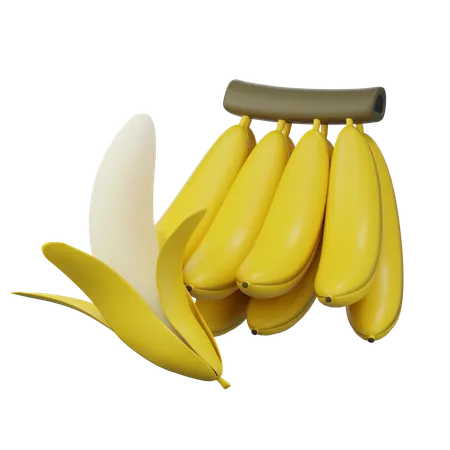 Ícone 3D de banana  3D Icon