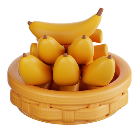 Banana Basket  3D Icon