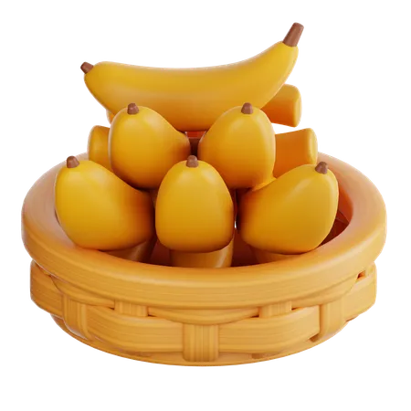 Banana Basket  3D Icon