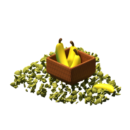 Banana Bucket  3D Icon