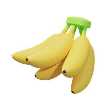 Banana Bunch  3D Illustration