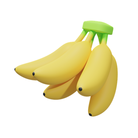 Banana Bunch 3D Illustration