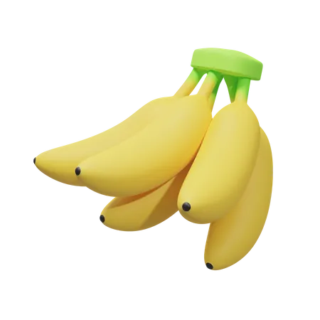 Banana Bunch 3D Illustration