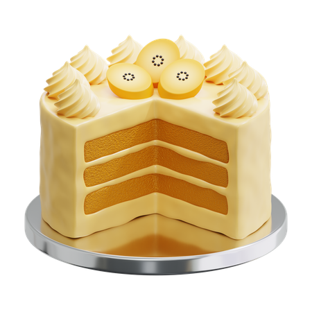 Banana Cake  3D Icon