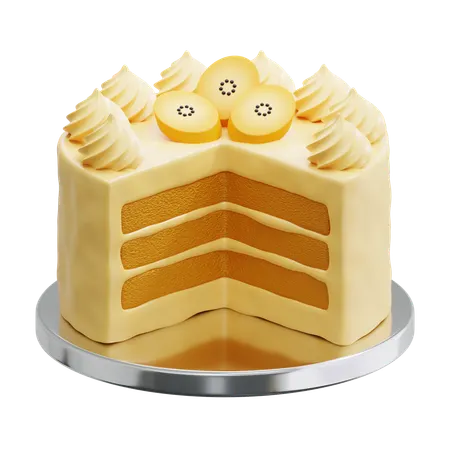 Banana Cake  3D Icon