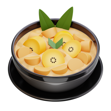 Compota de banana comida indonésia  3D Icon