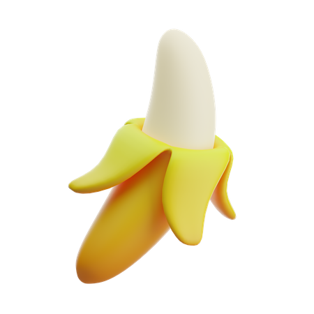 Banana descascada  3D Icon