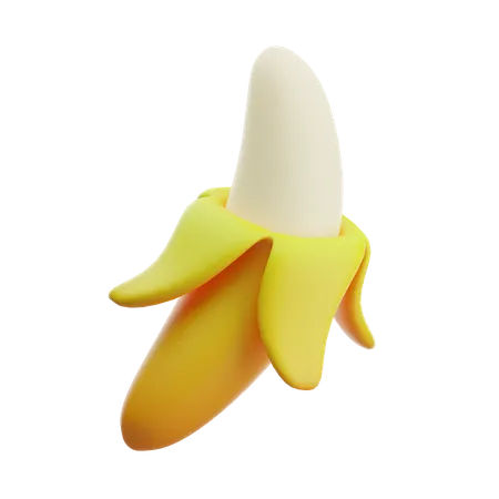 Banana descascada  3D Icon