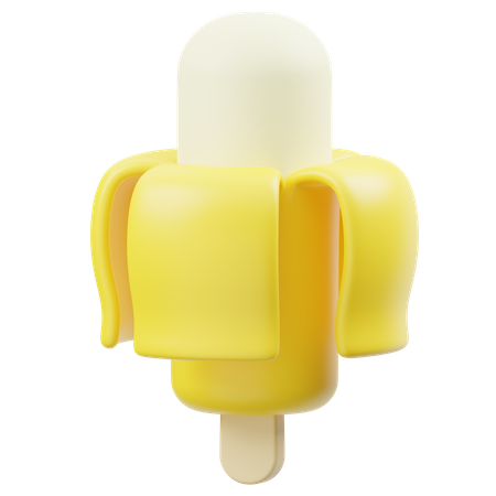 Banana Gummy Ice Cream  3D Icon