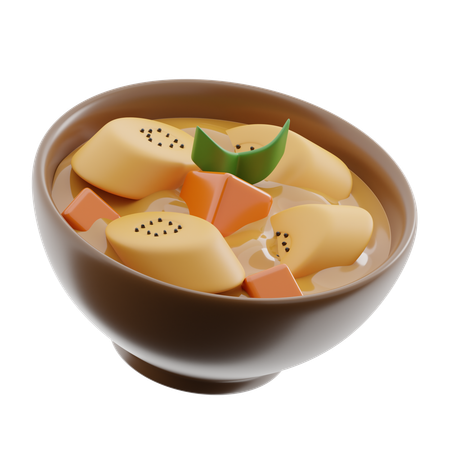Banana Kolak Indonesian Food  3D Icon