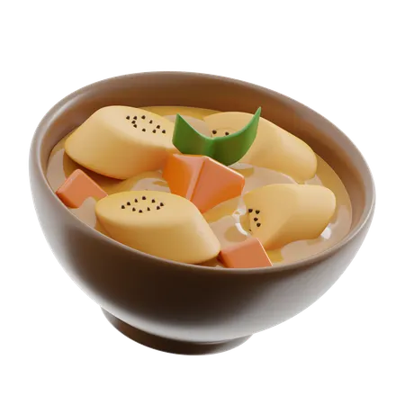 Banana Kolak Indonesian Food  3D Icon