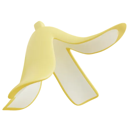 3 D Illustration Banana Peel 3D Icon