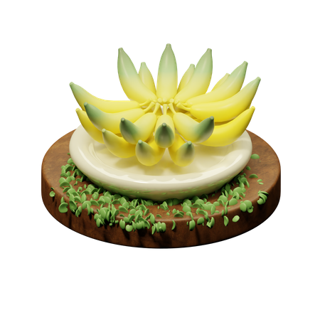 Banana Plate  3D Icon