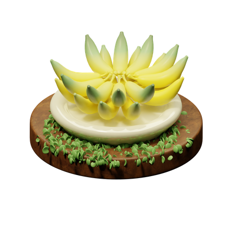 Banana Plate  3D Icon