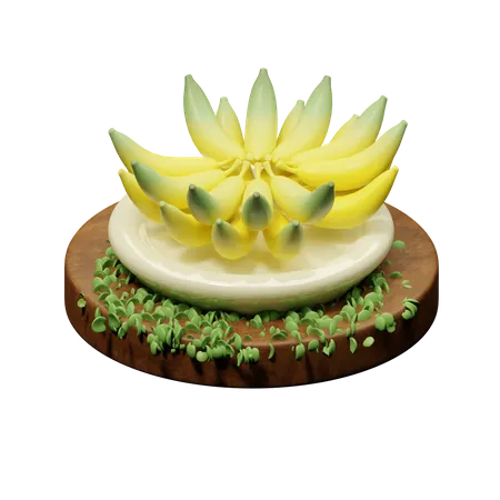 Banana Plate  3D Icon